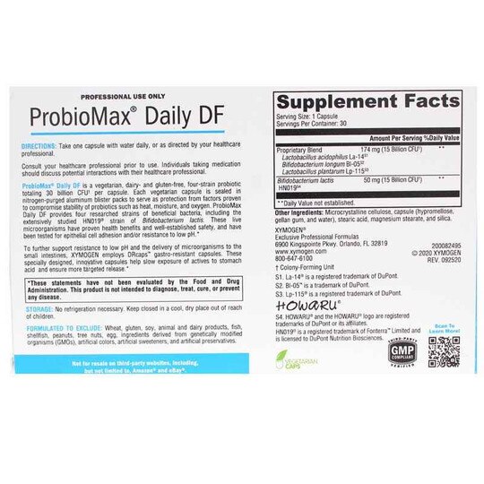 ProbioMax Daily DF 30 Billion CFU, XYM
